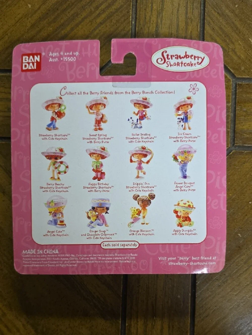 Strawberry Shortcake Berry Sweets Wearables Keychain Charm Set
